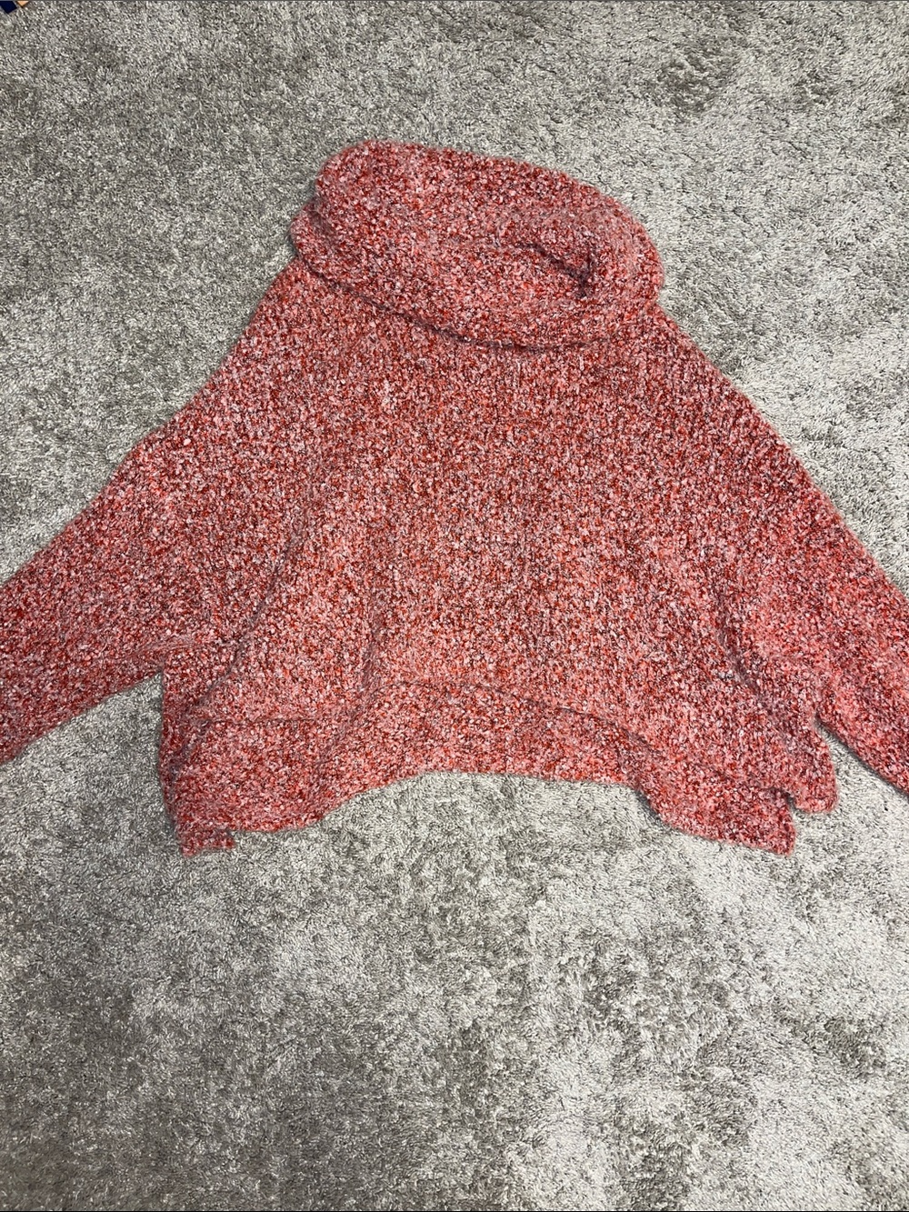 Free People Small Chunky Cropped Cowl Neck Sweater - Orange